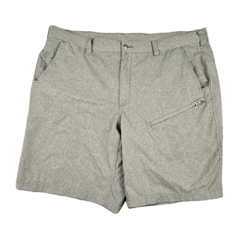 Duluth Trading Co Mens 44 Flex Expedition Nylon Stretch Green Zip Cargo Shorts